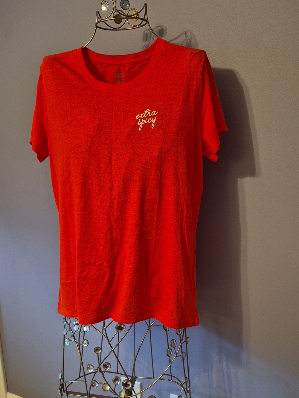 PINK Victoria's Secret Red "extra spicy" Graphic Tee -